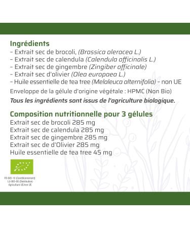 Bioph nix Candi'Activ 3 Organic 60 Capsules - 100% Natural Vegetable Based Food Supplement - Modules the Proliferation of Candida Albicans - Buy Online on GoSupps.com