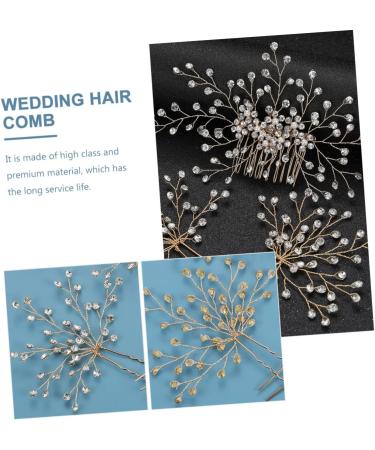 minkissy 3 Sets Bridal Headwear Wedding Decor Bridal Hair Combs Bride Hairpin Crystal Side Comb Hair Decorations Pearl Tiara Bridal Headpiece for Wedding Clip Bridesmaid Rhinestones Diamond - Buy Online on GoSupps.com