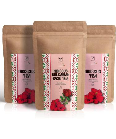 Hibiscus Tea by Amelia Rose | 100 Tea Bags | 100% Natural Hibiscus Flowers | Caffeine Free - Buy Online on GoSupps.com