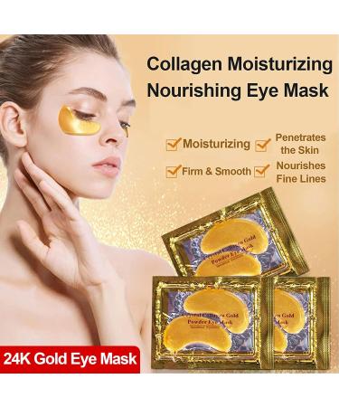 30 Pairs Lip Masks & 24K Gold Gel Eye Masks - Collagen Under Eye Patches for Dark Circles Puffiness & Wrinkles | International Shipping - Buy Online on GoSupps.com