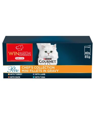 GOURMET Perle Chef's Collection in Gravy Wet Adult Cat Food 40x85g