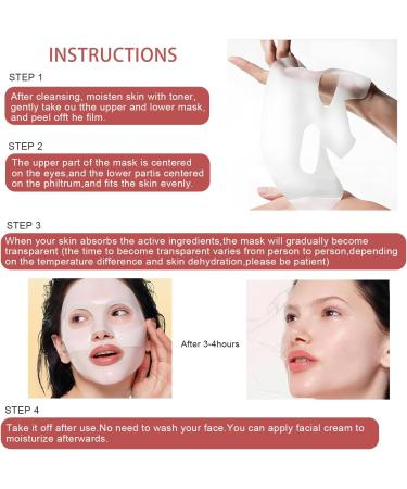 Unerder Bio collagen Face Mask Real Deep Collagen Face Mask Deep Hydration Reduce Wrinkles Face Skincare Hydrating Pore Minimizing Hydrating Overnight Hydrogel Mask 4PCS - Buy Online on GoSupps.com