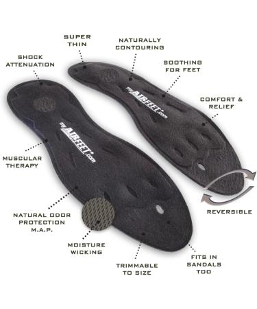 Dynamic Active Arch Support AIRfeet Classic Insoles for All Day Comfort - X-Large | Relieve Neuropathy & Plantar Fasciitis, Improve Circulation - Buy Online on GoSupps.com