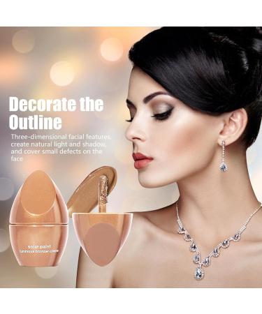 Contouring Shadow Makeup Set - Four Shades Highlighting Shade Longwear Makeup Set | Ultra-Smooth Water and Sweat-Resistant Shade Kit for Face Cheekbone 01#light Gold With Pearlescent  - Buy Online on GoSupps.com