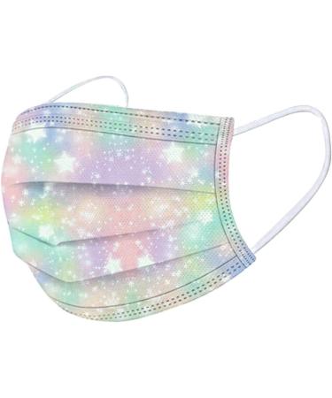 Goddess Accent 50 Pack Disposable Face_Mask Cute Floral Tie Dye Printed Protection for Adults Women - Buy Online on GoSupps.com