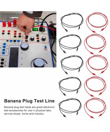 Banana Plug Test Line 2Mm - 10A PVC Plated Outlet Test Leads for Experiment & Trial - High Quality Test Cable - Buy Online on GoSupps.com
