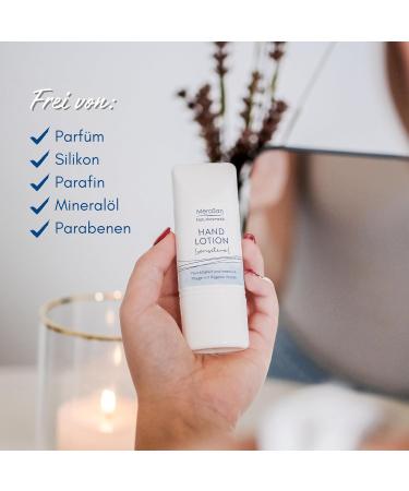 Merasan Natural Cosmetics Hand Lotion 30ml | Vegan Organic Perfume-Free Intensive Care for Sensitive Skin | Made in Germany - Buy Online on GoSupps.com