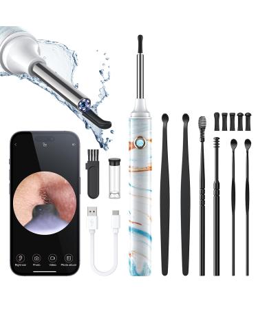 Ear Wax Removal Tool Camera - Ear Cleaner with 1080P HD Camera Otoscope with Light Earwax Removal Kit for iPhone iPad Android Phones (Bright White)