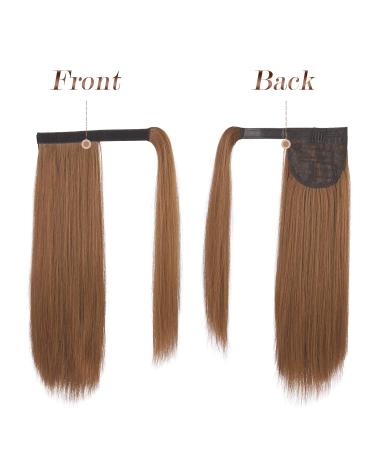 Fine Ponytail Extensions - Smooth Long 40cm Strawberry Blonde Hair Extensions for Women - Braid in Ponytail | International Shipping Available - Buy Online on GoSupps.com