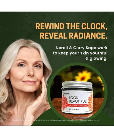 Four Elements 4E Calendula Neroli Cream 2 Oz | Organic Face Moisturizing Cream with Shea Butter & Essential Oils | Hydrating Skin care for Soft Smooth Skin | Self-Care Gifts for Women - Buy Online on GoSupps.com