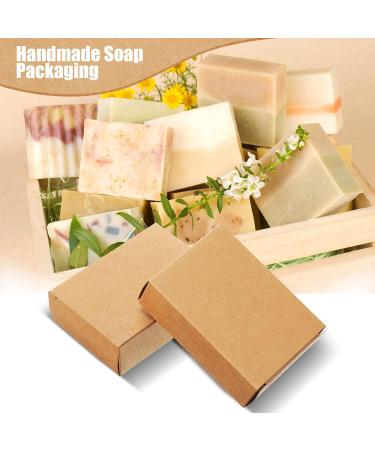 Gersoniel 50 Pcs Kraft Soap Boxes for Homemade Soap Packaging - 3.8 x 2.8 x 1.2 Inch (Kraft Color) - Buy Online on GoSupps.com