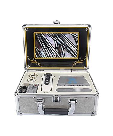 High Definition Scalp Detector Hair Follicle Analyzer Tester Skin Follicle Detector 10in LCD Screen Facial Skin Scanner Digital Skin Hair Scalp Detector for Hair Follicles/Scalp Oil Content/Hair Lo