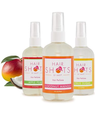Hair Shots Heat Activated Hair Fragrance Fab Three Bundle - Apple Pear, Coconut Mango, Citrus Sugar (3 Items) - Buy Online on GoSupps.com