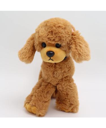 Heionia Teddy Dog Plush Toy - Kawaii Brown Poodle Cuddly Toy (20cm) | Perfect Gift for Kids & Girls | International Shipping Available - Buy Online on GoSupps.com