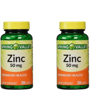 Spring Valley Zinc 50 mg, 200 Ct (2 Pack)