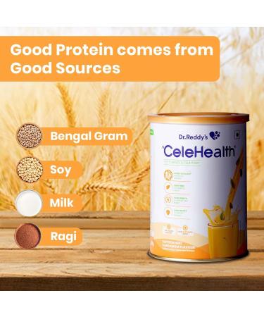 Dr. Reddy s Celehealth Protein Supplement - Low Glycemic Zero Sugar Saffron & Cardamom Flavor 400g - Nutritional Drink for Daily Use International Shipping Available - Buy Online on GoSupps.com