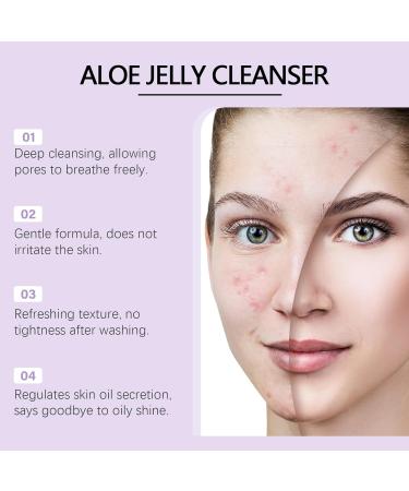 Aloe Vera Facial Cleanser - Gentle Hydrating & Moisturizing Foaming Face Wash For Deep Clean Oil Control & Smooth Skin(2PCS) - Buy Online on GoSupps.com