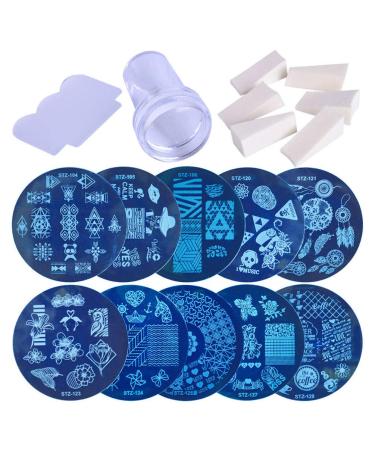 1 Set Nail Plate Stamp Template Kit - Jelly Stamper & Nail Art Tools for Perfect Designs - Buy Online on GoSupps.com