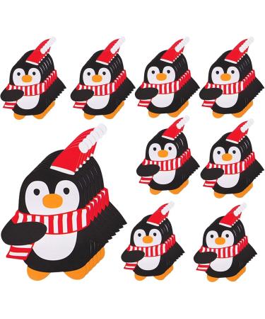  Rosixehird Rosixehird 50 Pcs Christmas Lollipop Paper Cards Christmas Decorations Santa Penguin Christmas Lollipop Christmas Decoration Packaging - Buy Online on GoSupps.com