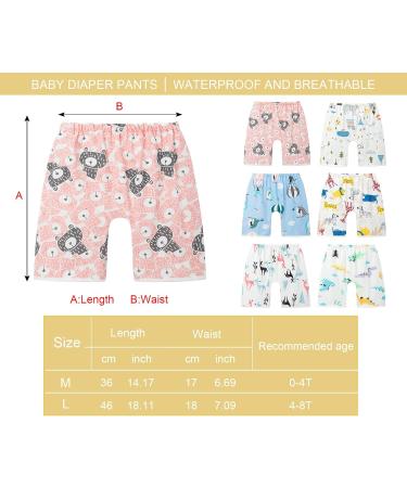 Baby Toilet Training Pants | Waterproof Reusable Cotton Nappy Diaper Skirt | Cute Cartoon Dinosaur Design | Kids 2 in 1 Skort Pants | Low Waist | - Buy Online on GoSupps.com