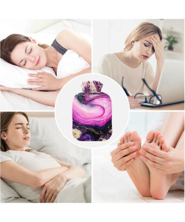 Marble Hot Water Bottle with Cover - 1L Pain Relief & Warmth for Pregnant Women | International Shipping Available - Buy Online on GoSupps.com