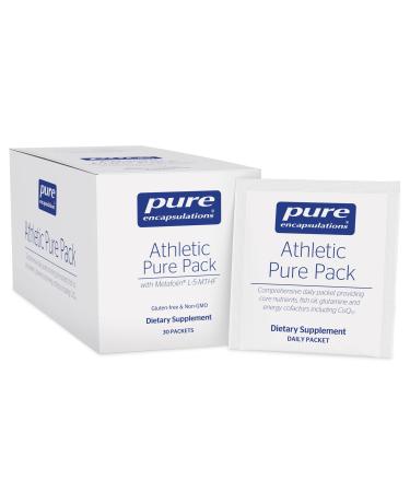 Pure Encapsulations Athletic Pure Pack | Comprehensive Daily Packet Providing Core Nutrients Fish Oil Antioxidants Glutamine and Energy Cofactors Including CoQ10 and Kre-Alkalyn | 30 Packets