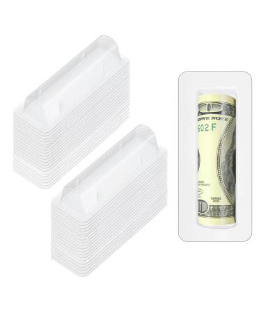 20 Pcs Lip Balm Pouches Plastic Money HolderClear Lipstick Holder Clear Plastic Domes for Gift Card DIY Crafts with Double Side Tape