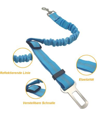 Buy Adjustable Dog Seat Belt 2-Piece Set | Blue Dog Safety Belt for Car - Premium Quality & International Shipping - Buy Online on GoSupps.com