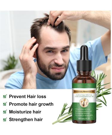 Rosemary Oil for Hair Growth Anti Hair Loss Hair Serum Rosemary Essential Oil With Peppermint Oil Coconut Oil And Castor Oil Extracts Hair Growth Oil for Women & Men 30ml - Buy Online on GoSupps.com