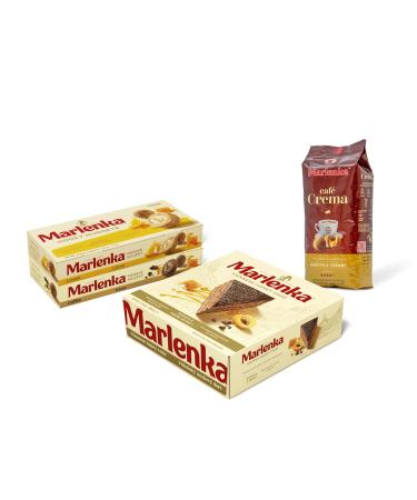 Marlenka MARLENKA Trial Mix | Vienna Honey Cake (800 g) Coffee and Honey Balls (235 g) Lemon Honey Balls (235 g) and Marlenka Coffee Cream Espresso Beans (500 g)