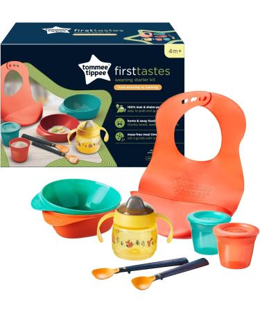 Tommee Tippee Weaning Starter Kit | Toddler Feeding Set with Bowls, Spoons, Bib, Sippy Cup, Storage Pots | 100% Leak-proof | 4m+ | 8 Count - Buy Online on GoSupps.com