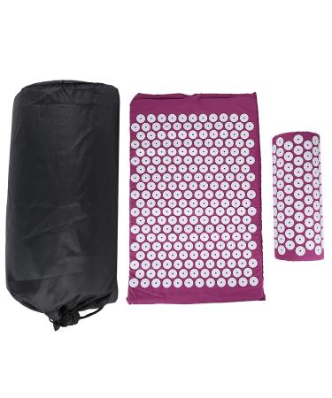 Acupressure mat yoga mat practical and durable acupuncture mat 3-piece purple