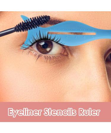 Eyeliner Stencils | Silicone Eyeliner Tool for Eyes Wing Portable Soft Makeup Stencil for Girls Women Teens Adults Ladies Shakven Blue - Buy Online on GoSupps.com