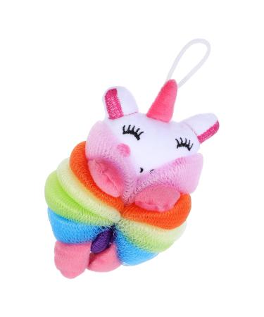 Didiseaon Bath Ball Tools for Kids Sponges for Body Bath Sponges Wash Clothes for Baby Kids Body Loofahs Unicorn Body Scrubber Lovely Bath Scrubbers Kids Bath Shower Balls Bubble Making Nets
