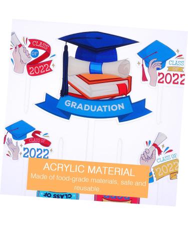 CHILDWEET 7pcs Graduation Season Card Paper Cups Decor Congrats Food Toothpick 2022 Dessert Picks Graduation Cupcake Topper Party Supplies Cake Picks Cake Insert Topper Acrylic Cake Supplies - Buy Online on GoSupps.com