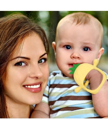 Socub Silicone Baby Teething Toy | BPA-Free Mitten Teether for Infants 12 Months+ | Soothes Sore Gums, Promotes Sucking Needs | Yellow - Buy Online on GoSupps.com