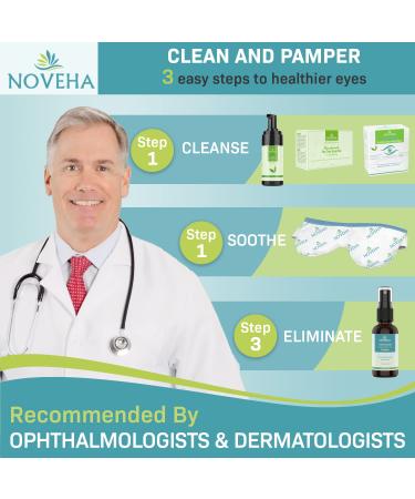 Noheva Tea Tree Oil Foaming Cleanser for Eyelash & Lid Irritations | Organic Ingredients for Stye Eyes & Dryness | All Skin Types | 100ml (Pack of 2) - Buy Online on GoSupps.com