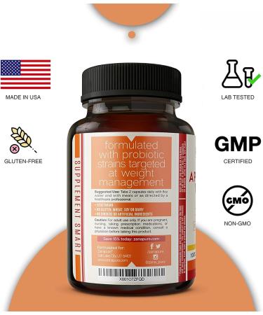 Zanapure Premium Apple Cider Vinegar Capsules with The Mother | 5 Billion CFUs Probiotics | 120 Capsules | Made in USA - Buy Online on GoSupps.com