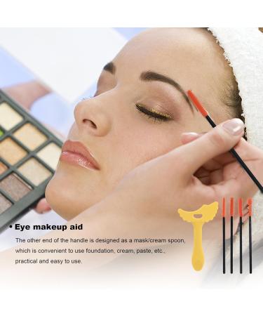 Mascara Applicator Guide - Mascara Guide Shield Template - Heart-Shaped Design Eye Makeup Tool for Night Out Daily Use Dating Yellow + Eyelash Brush - Buy Online on GoSupps.com