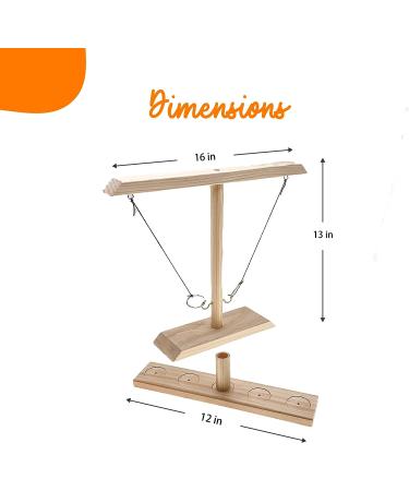 ViVACious Ring Toss Game with Shot Ladders - Handmade Wooden Hook and Ring Game for Adults and Kids - Interactive Fun for Home and Party - Buy Online on GoSupps.com
