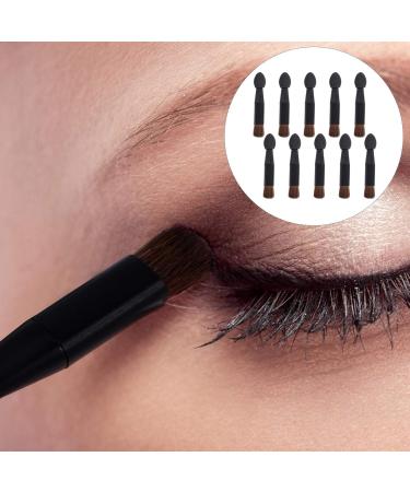 PLAFOPE 10pcs Double Ended Eye Shadow Stick Eye Makeup Accessory Makeup Eyeshadow Sponge Horse Hair Black - Buy Online on GoSupps.com