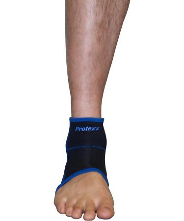 Protexx Ankle Sport Support Sleeve - Premium Black Compression for Enhanced Stability & Pain Relief | International Shipping Available - Buy Online on GoSupps.com