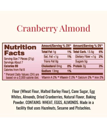 Almondina Toastees - Cranberry Almond Toasted Thins 5.25 oz | Healthy Snack - Buy Online on GoSupps.com