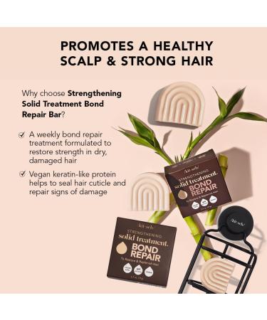 Kitsch Bond Repair Hair Mask | Strengthening Solid Treatment for Dry & Damaged Hair | All Natural Vegan Zero Waste | 2.7oz | Made in USA | Ideal for All Hair Types - Buy Online on GoSupps.com