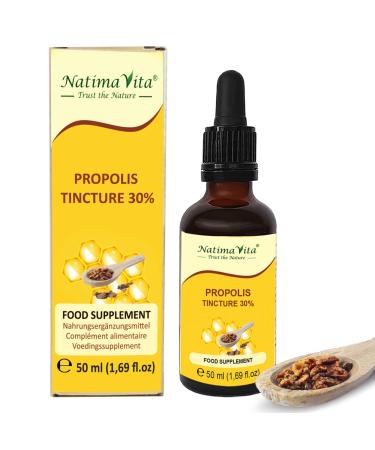 Propolis tincture 30% - 50 ml - pure high -dose propolis drop - 100% naturally - propolis extract - practical pipette - support of the immune system - Natimavita 50 ml (1 Pack) - Buy Online on GoSupps.com