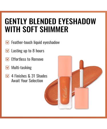 Oulac Liquid Eyeshadow Satin Finish - Multi-Use Pumpkin Orange Eyeshadow & Eye Primer | Blendable Smooth Eye Make-up Crease-Resistant Non-Greasy Vegan Cruelty-Free Sunset (SA09) - Buy Online on GoSupps.com