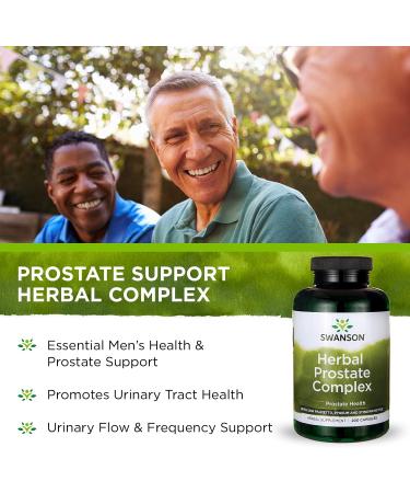 Swanson Herbal Prostate Complex - Men's Supplement with Pygeum, Saw Palmetto & Nettle - 200 Capsules - Buy Online on GoSupps.com