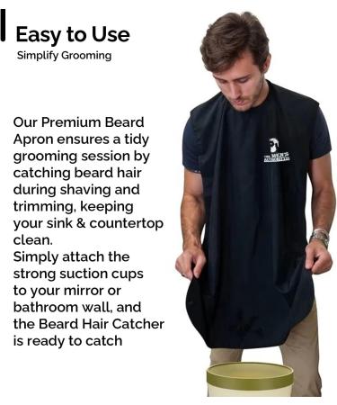 M. A. C. Premium Beard Apron Bib Cape Set - Waterproof Hair Catcher for Men | Grooming Gifts for Husband & Dad | Non-Stick Beard Trimming Cape with Comb & Scissor - Buy Online on GoSupps.com