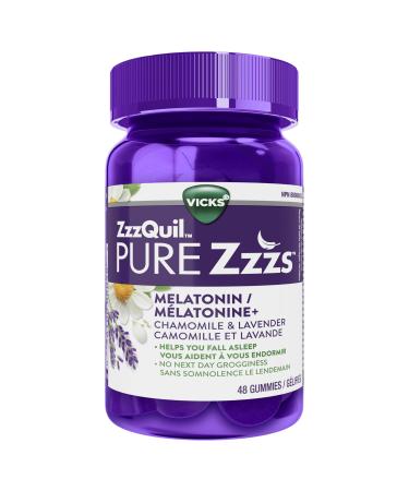 Vicks ZzzQuil PURE Zzzs Melatonin Sleep Aid Gummies 48 count 48ct Gummies