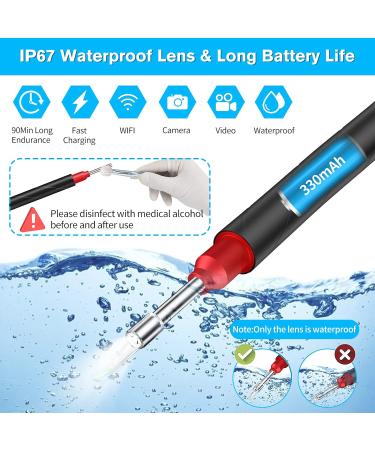 Wireless Otoscope Ear Cleaning Tool Kit for iOS Android Phones - Black - Buy Online on GoSupps.com